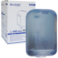 Dispenser (dozator), Lucart, L-One Maxi, albastru, din plastic, pentru rola prosop, 38.1x29x22.3 CM